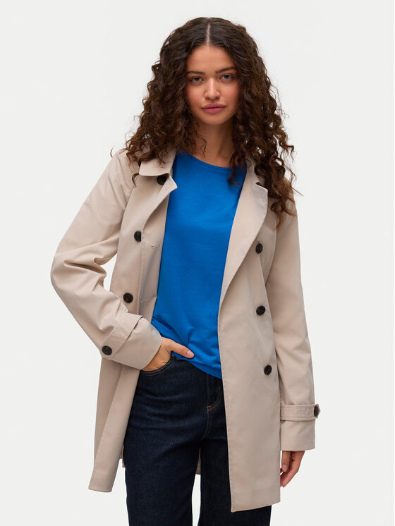 Vero Moda Trencz Chelsea 10329343 Szary Regular Fit