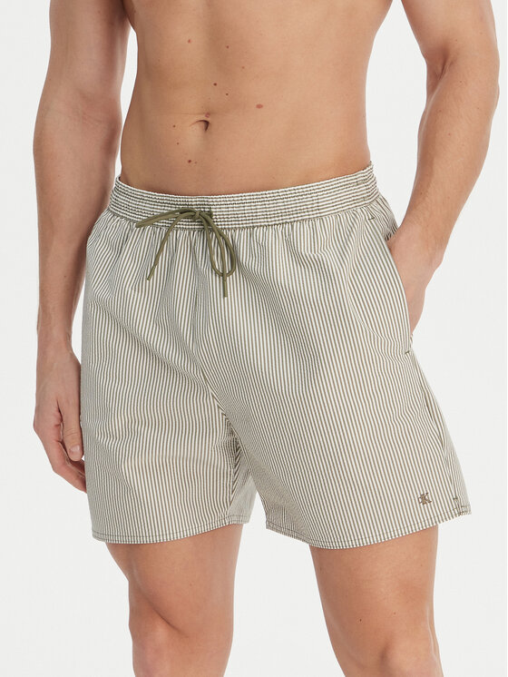 Calvin Klein Swimwear Szorty kąpielowe LV00N61040 Zielony