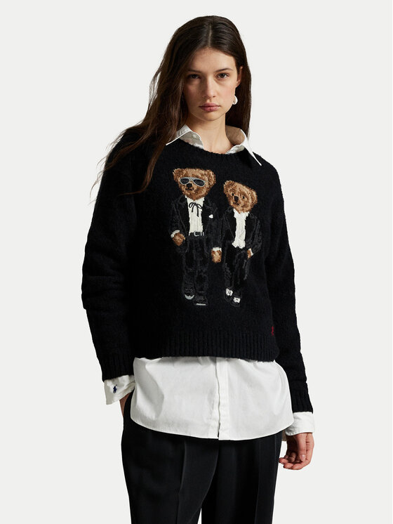 Polo Ralph Lauren Sweter 211978619001 Czarny Relaxed Fit