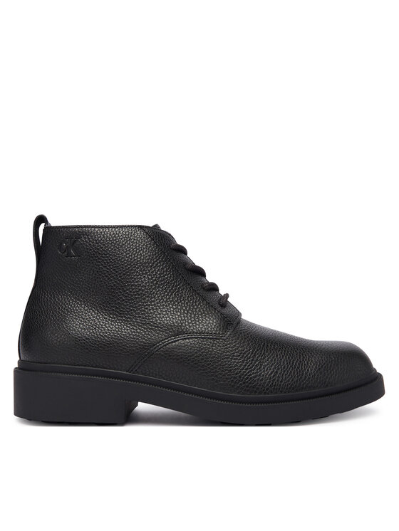 Calvin Klein Botki Dress Lug Desert Boot Lth YM0YM01427 Czarny