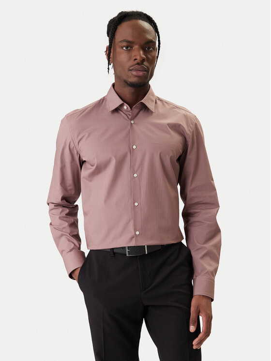 HUGO Koszula Kenno 50289499 Beżowy Slim Fit