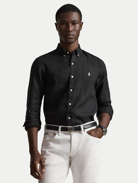 Polo Ralph Lauren Koszula 710968915503 Czarny Slim Fit