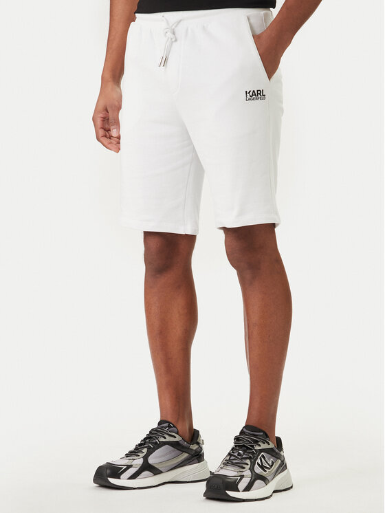 KARL LAGERFELD Szorty sportowe 705783 562917 Biały Regular Fit