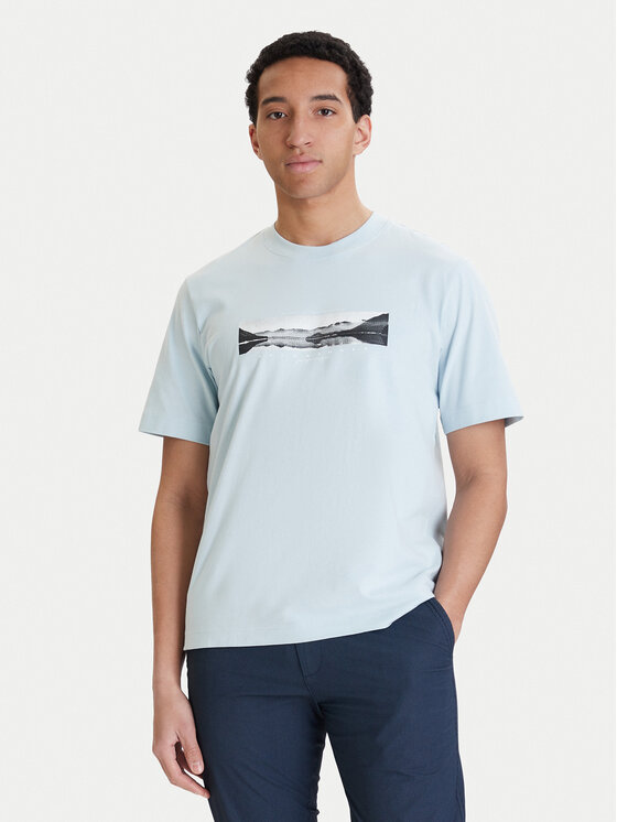 Jack & Jones T-Shirt Fusion 12289870 Niebieski jasny Relaxed Fit