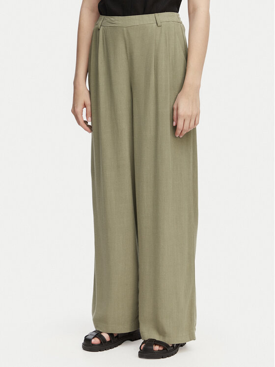 ONLY Spodnie materiałowe Lemmia 15370398 Zielony Regular Fit