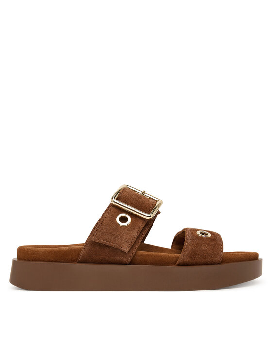 Inuikii Klapki Tilda Buckle 1004.003.0631 Brązowy ciemny