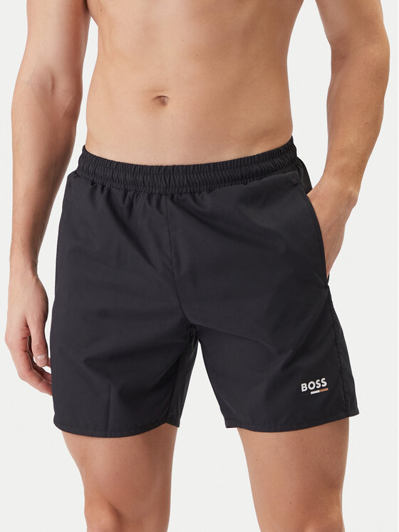 BOSS Szorty kąpielowe Swordfish 50554613 Czarny Regular Fit