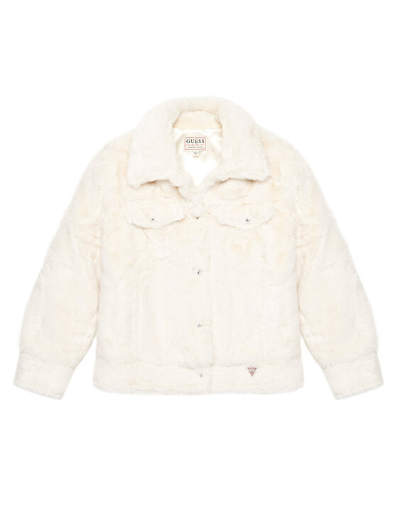 Guess Kożuch J5YL18 K8BV0 Écru Regular Fit
