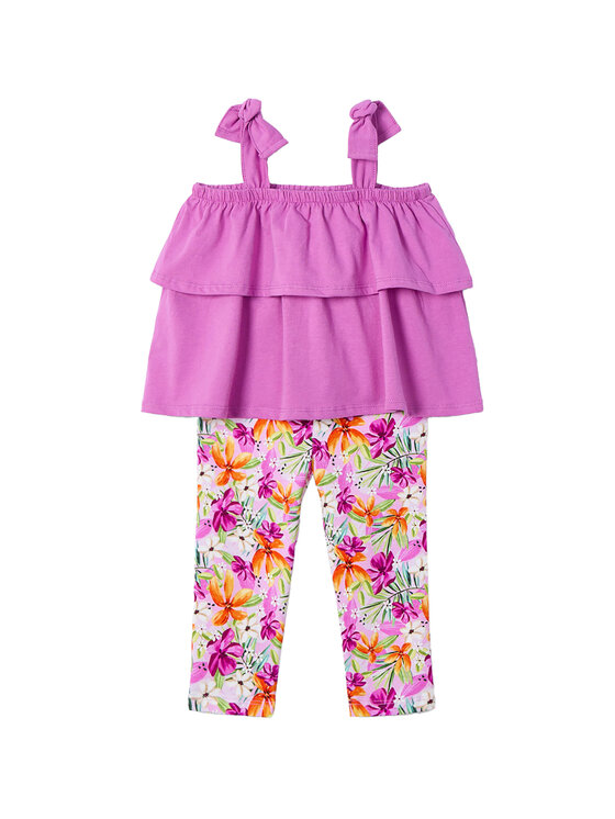 Mayoral Komplet top i legginsy 3710 Kolorowy Regular Fit