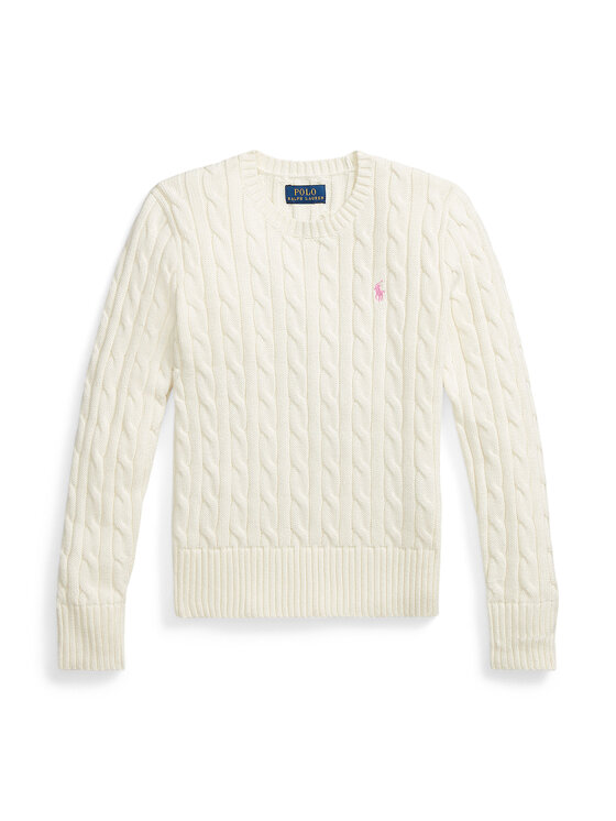 Polo Ralph Lauren Sweter 313901316011 Écru Regular Fit