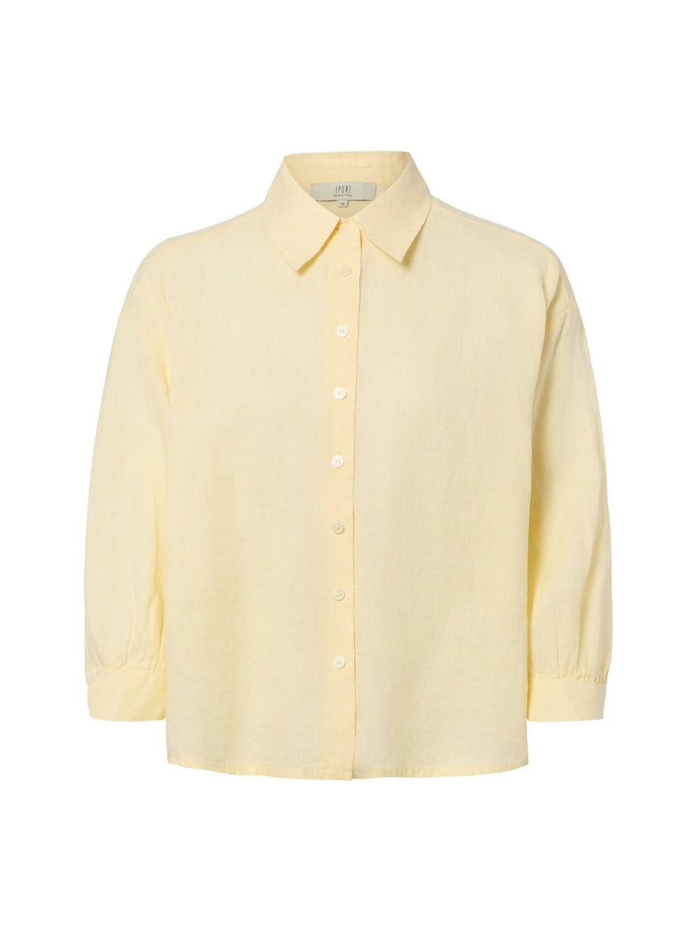 IPURI Lniana bluzka damska - Francis Kobiety len żółty, 34
