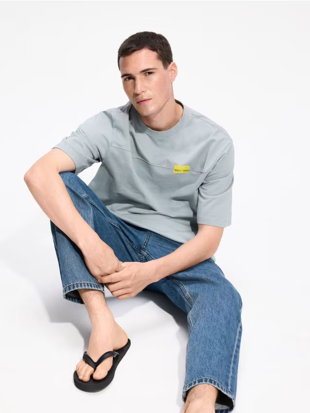 Reserved - T-shirt relaxed fit - szary
