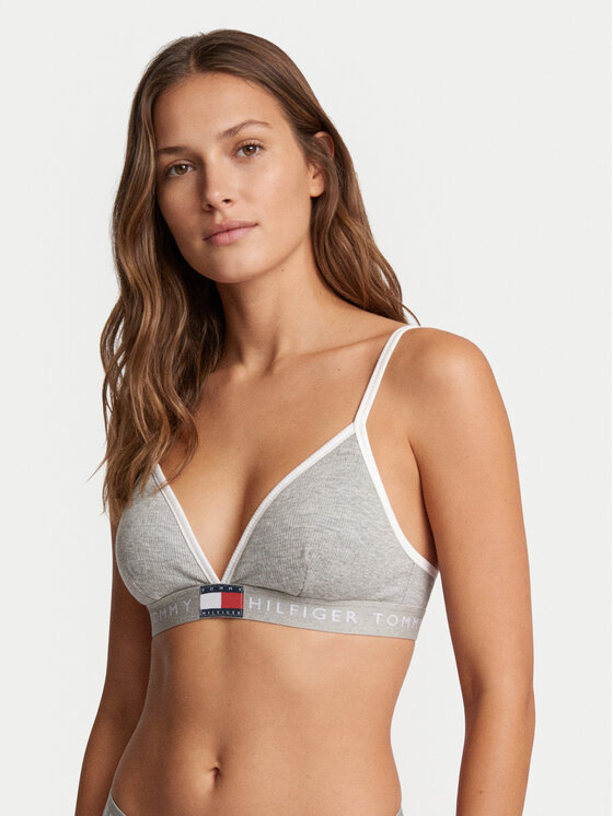 Tommy Hilfiger Biustonosz braletka UW0UW06271 Szary jasny