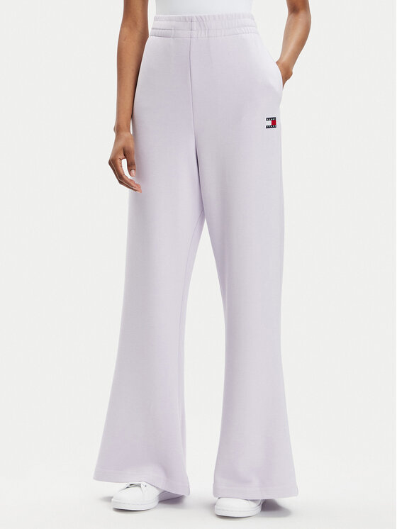Tommy Jeans Spodnie dresowe DW0DW17312 Fioletowy Wide Leg