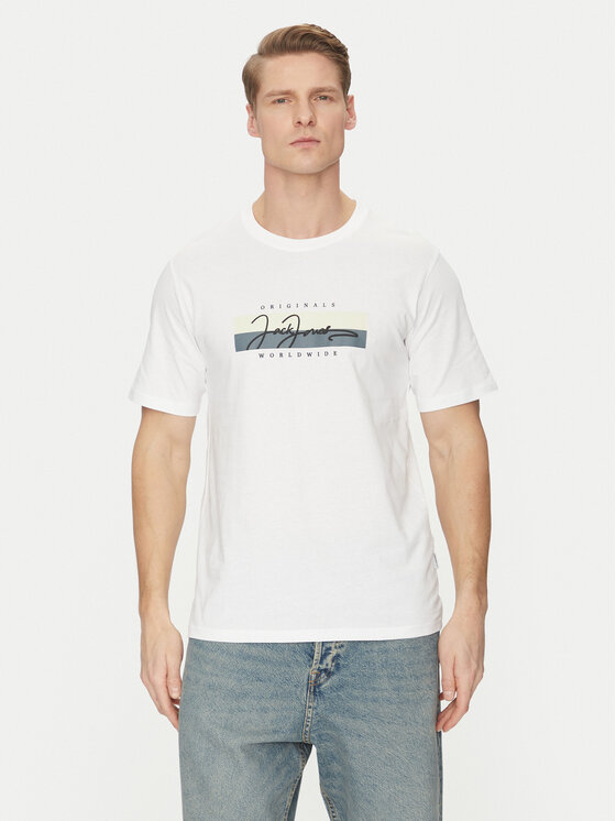Jack & Jones T-Shirt Frederiksberg 12278266 Biały Regular Fit