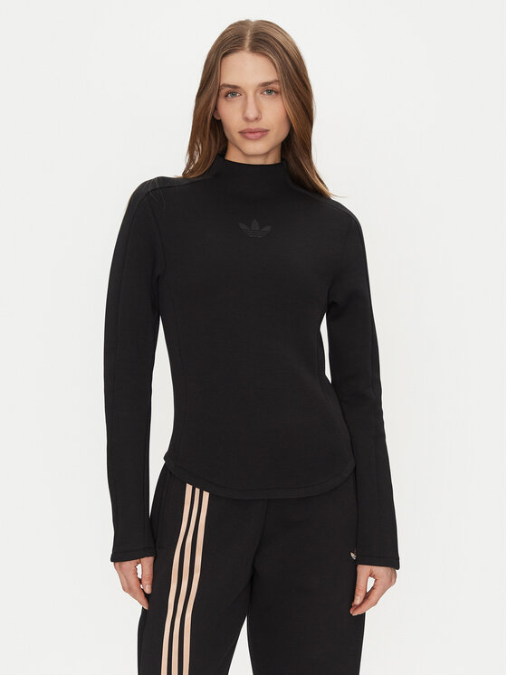 adidas Bluzka Structured Interlock JJ0937 Czarny Slim Fit