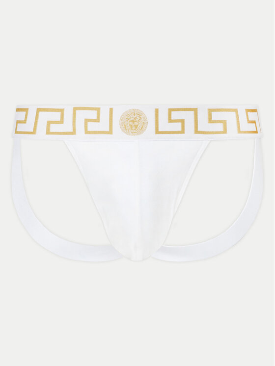Versace Slipy Jock Strap AUU01017 1A10011 Biały