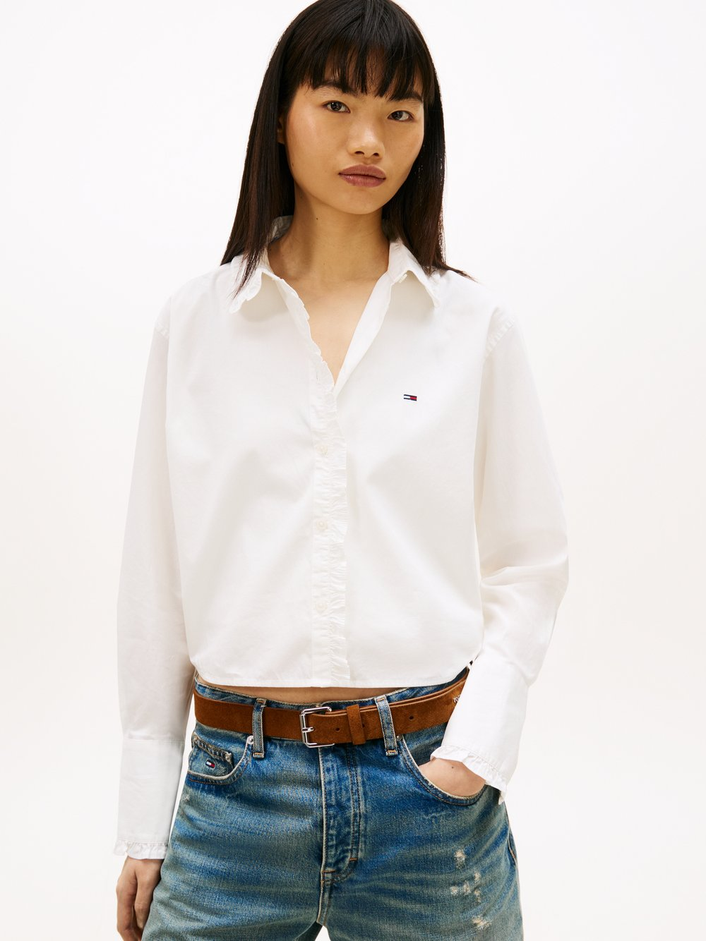 Tommy Jeans Bluzka damska Kobiety Bawełna biały, XS