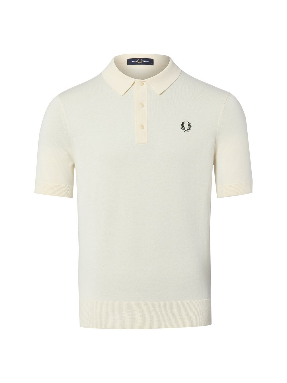 Fred Perry Męska koszulka polo z dzianiny Mężczyźni Bawełna beżowy, XL