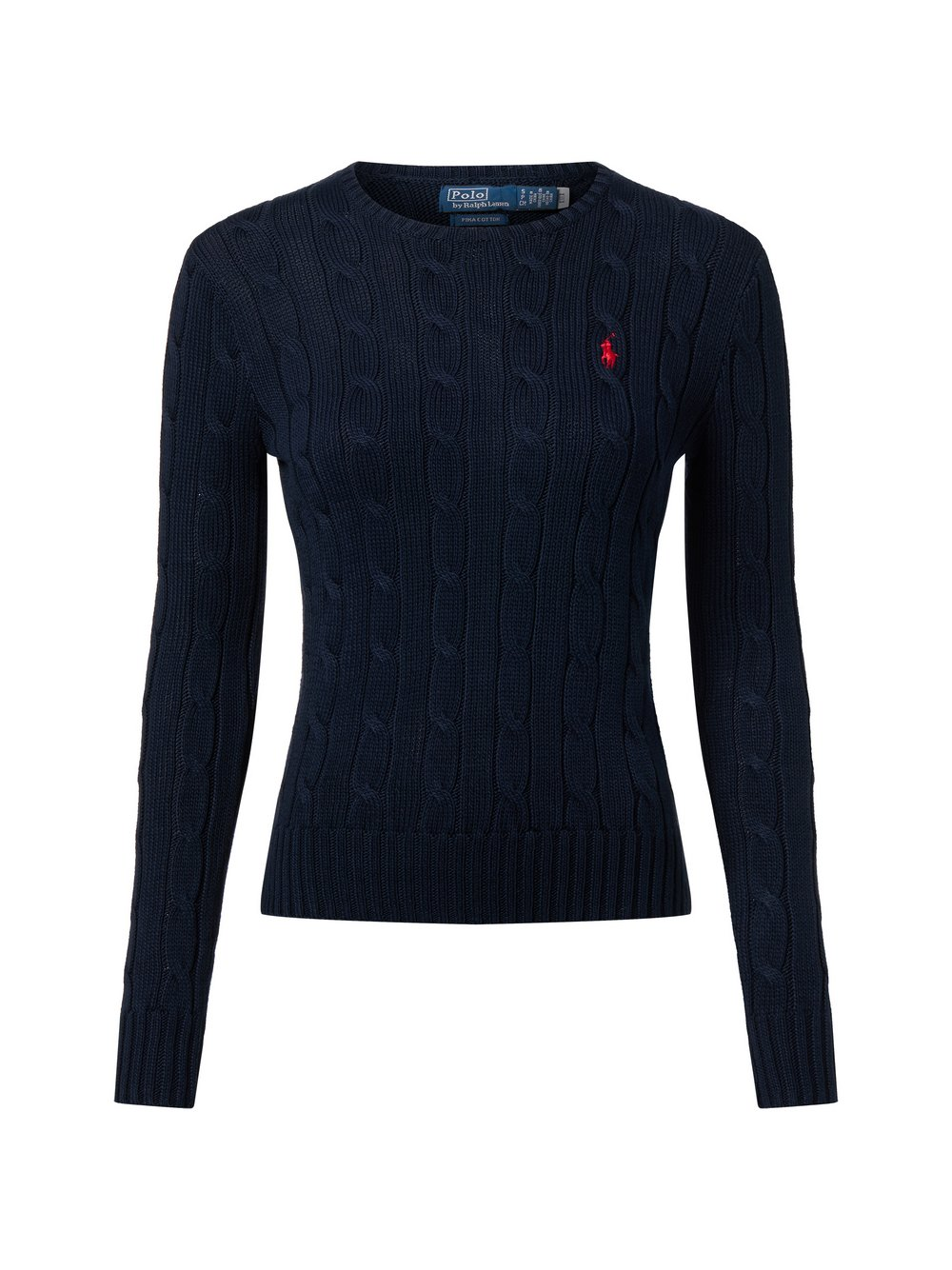 Polo Ralph Lauren Sweter damski z dzianiny Kobiety Bawełna niebieski, XS