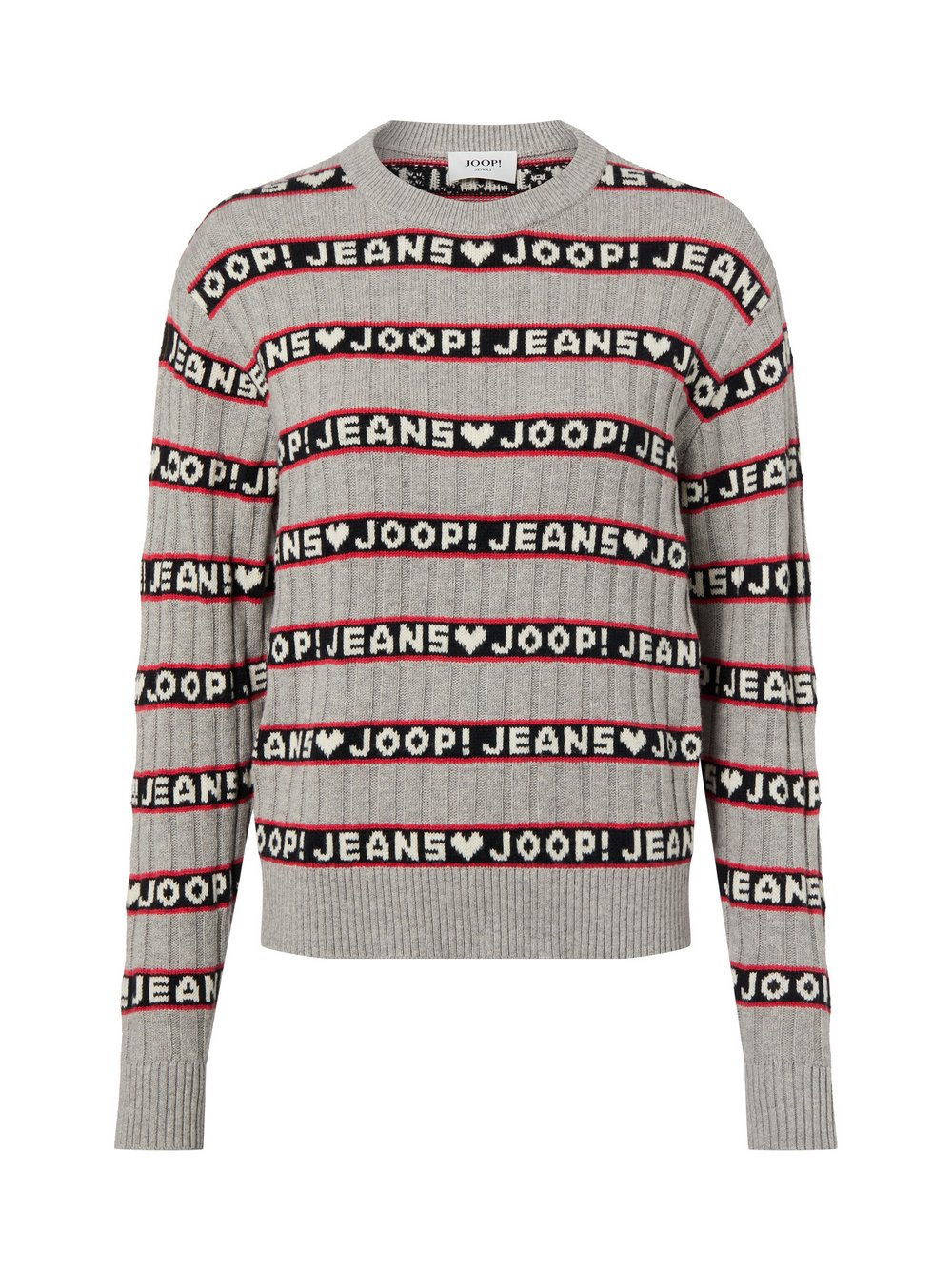 Joop Jeans Sweter damski z dzianiny Kobiety Bawełna czarny|szary|czerwony, M