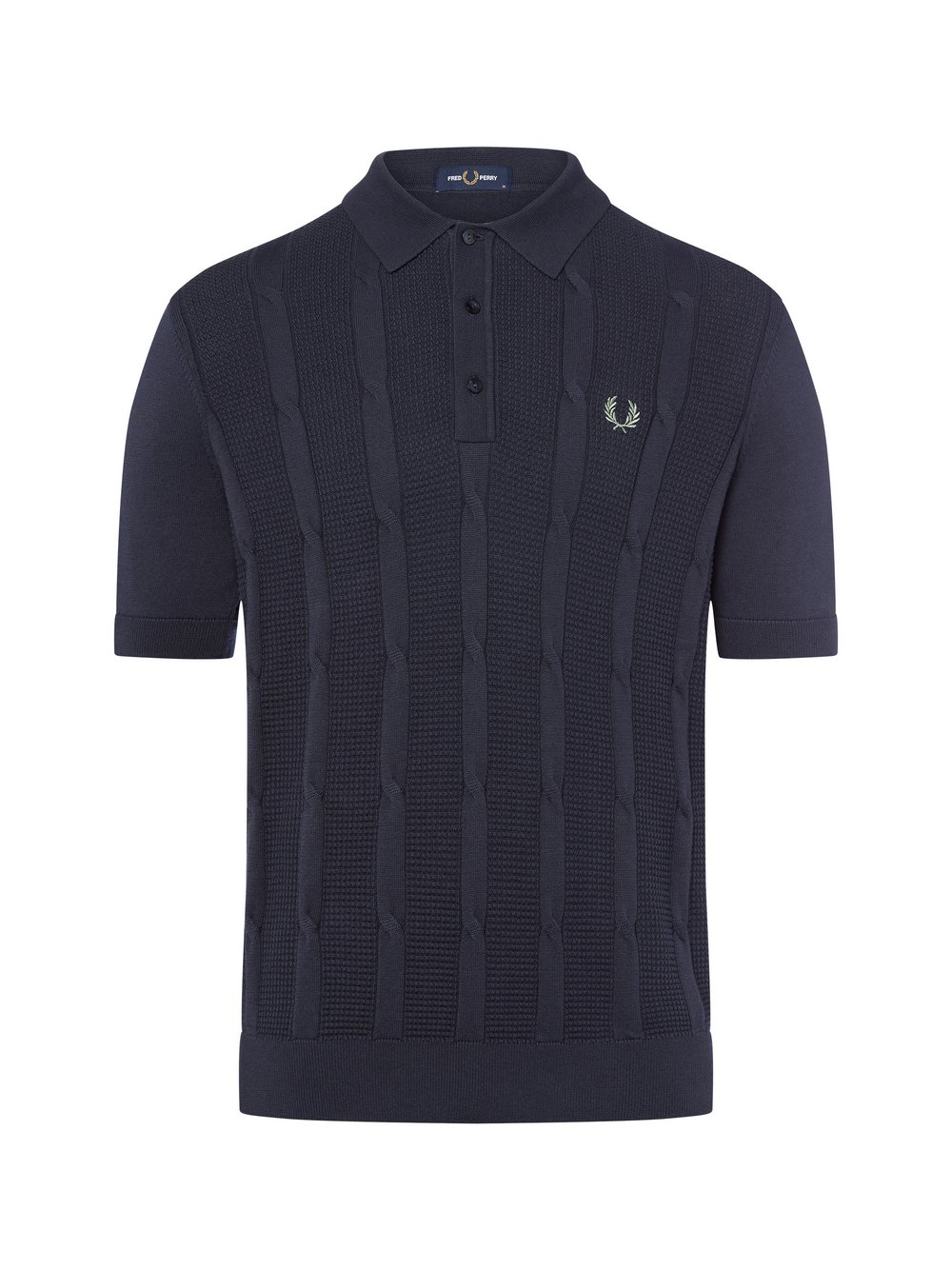 Fred Perry Męska koszulka polo Mężczyźni drobna dzianina niebieski, S