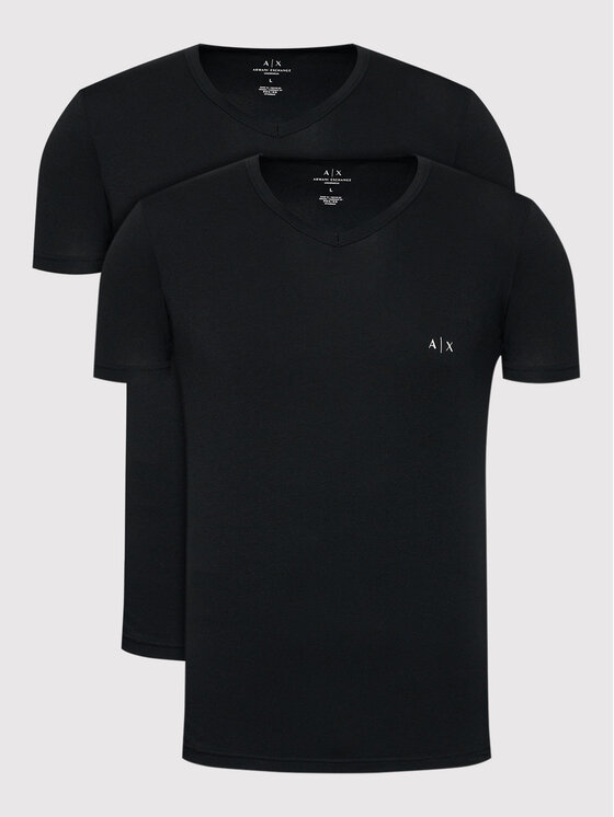 Armani Exchange Komplet t-shirtów 956004 CC282 07320 Czarny Regular Fit