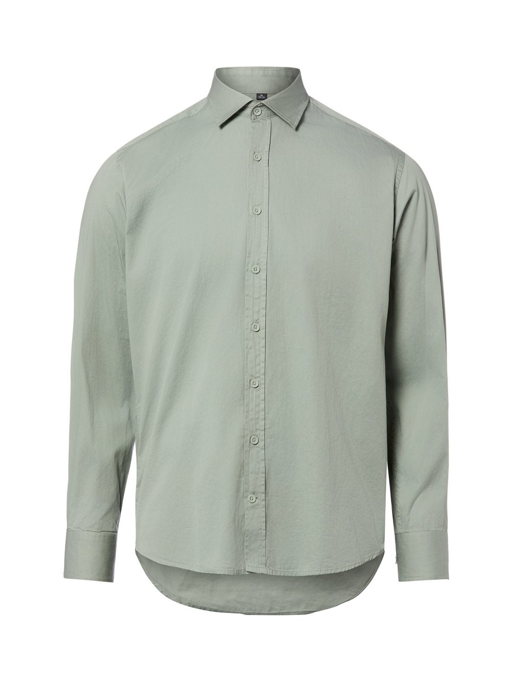 Nils Sundström Męska koszula casual Mężczyźni Modern Fit Bawełna zielony, L