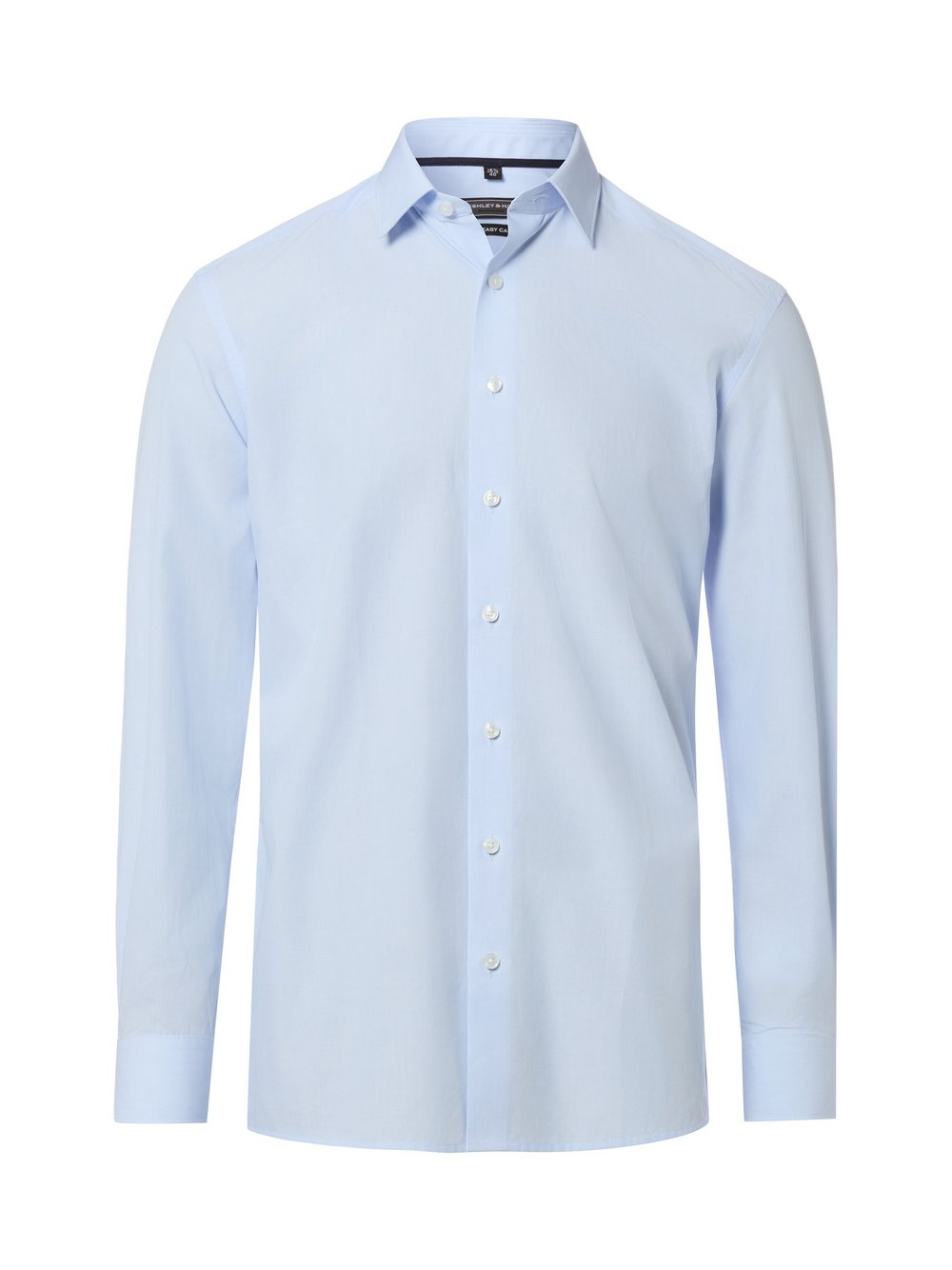 Finshley & Harding Męska koszula biznesowa - Easy Care Mężczyźni Modern Fit Bawełna niebieski, 38