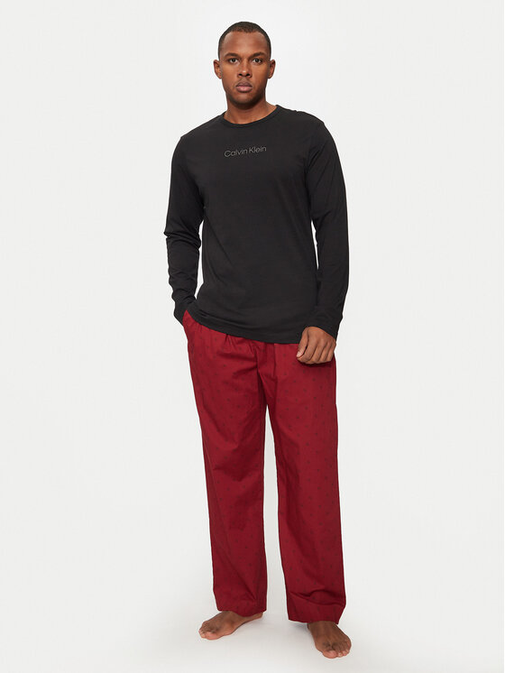 Calvin Klein Underwear Spodnie piżamowe 000NM2781E Czerwony Relaxed Fit