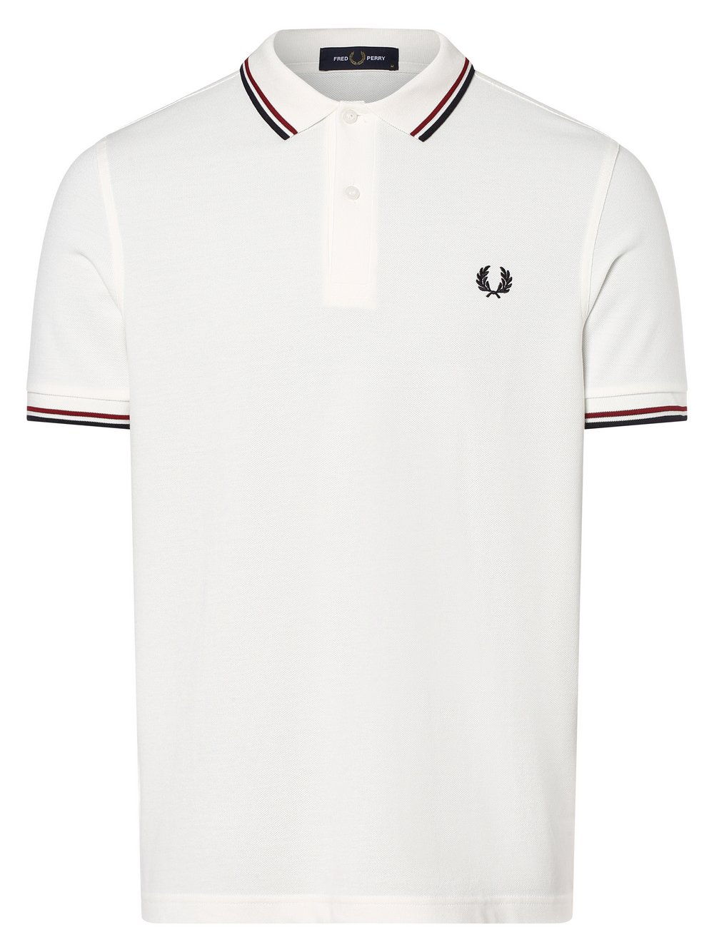 Fred Perry Męska koszulka polo Mężczyźni Bawełna biały, XXXL
