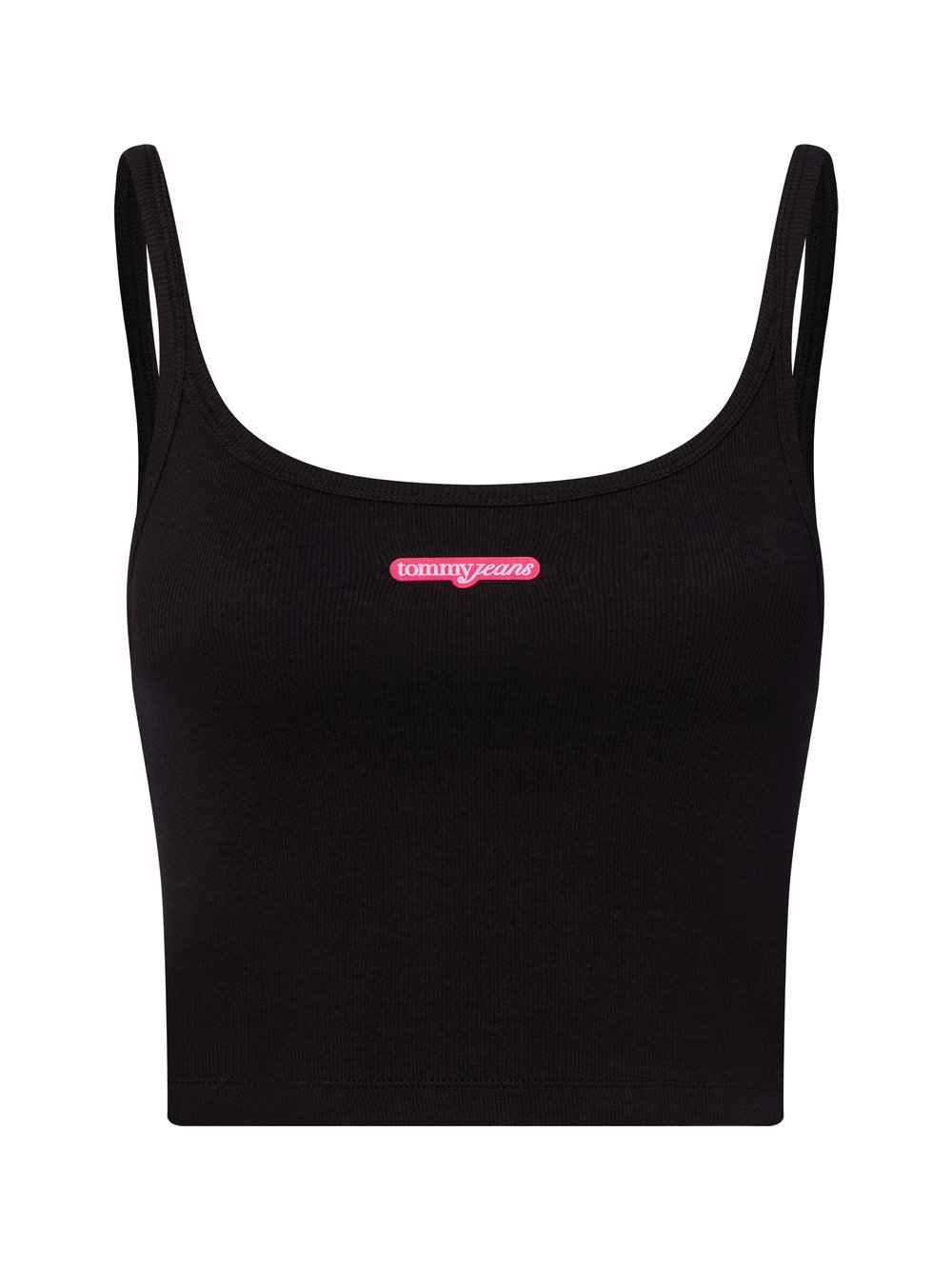 Tommy Jeans Damski crop top Kobiety Bawełna czarny, XS