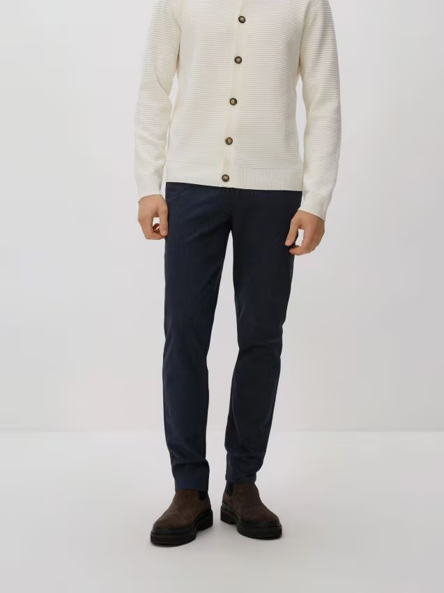 Reserved - Spodnie chino slim fit - granatowy