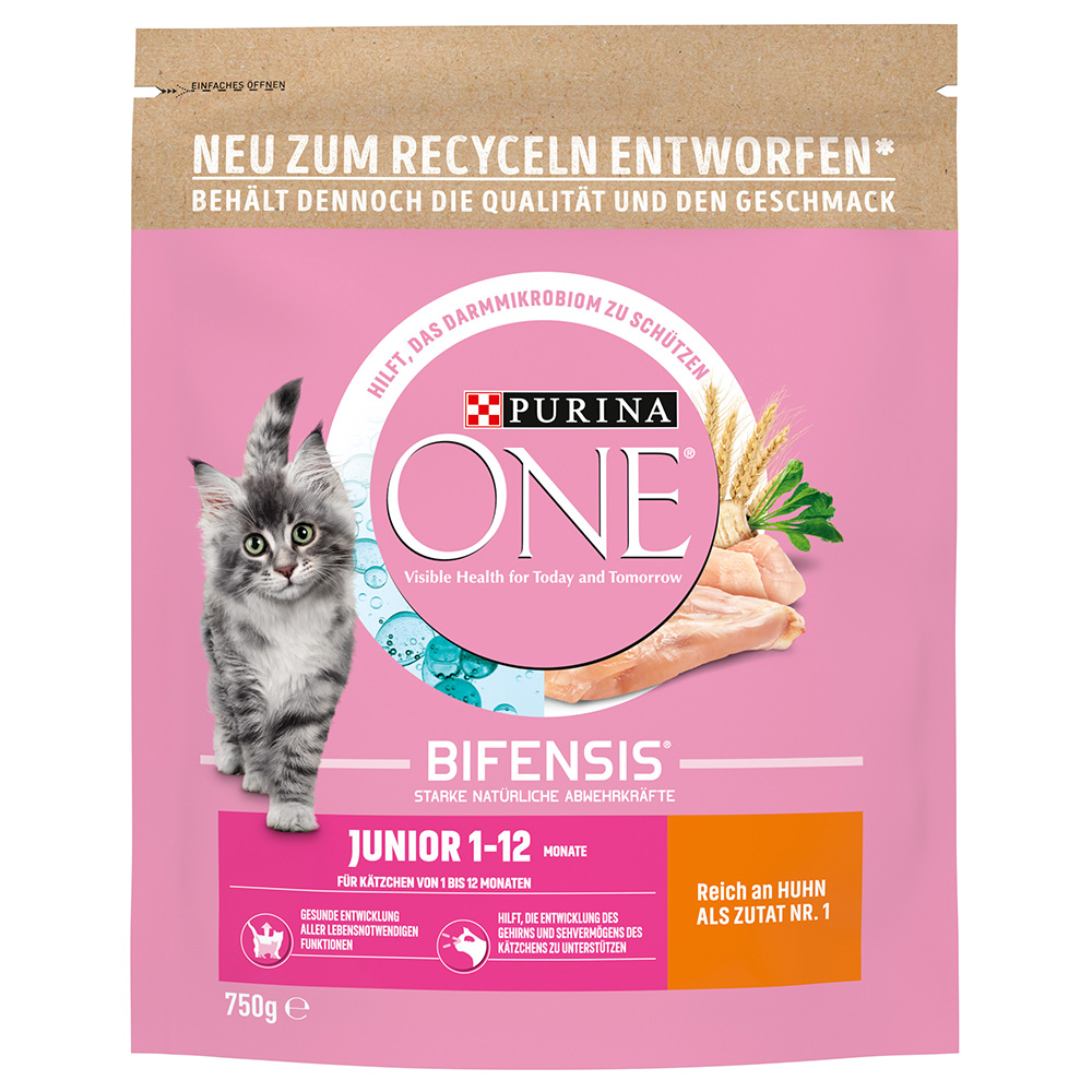 25% taniej! Purina ONE, karma sucha, 2 x 450 g / 650 g / 750 g - Junior, 2 x 750 g