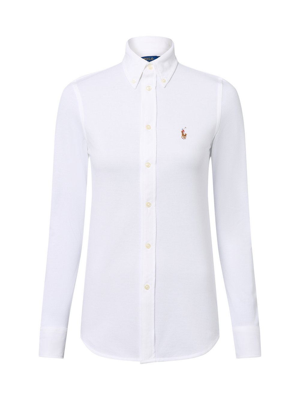 Polo Ralph Lauren Damska bluzka koszulowa Kobiety Bawełna biały, L