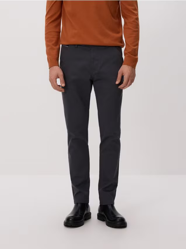 Reserved - Spodnie chino slim - ciemnoszary