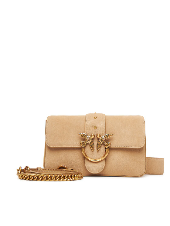 PINKO Torebka Love One Mini Slouchy Fl PE 25 PLTT 104340 A2CC Beżowy