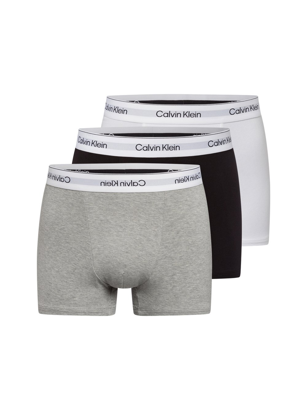 Calvin Klein Męskie kąpielówki w 3-paku Mężczyźni Bawełna szary|czarny|biały, XL