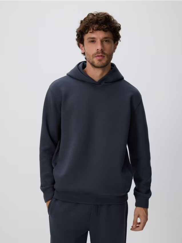 Reserved - Bluza regular z kapturem - ciemnoszary