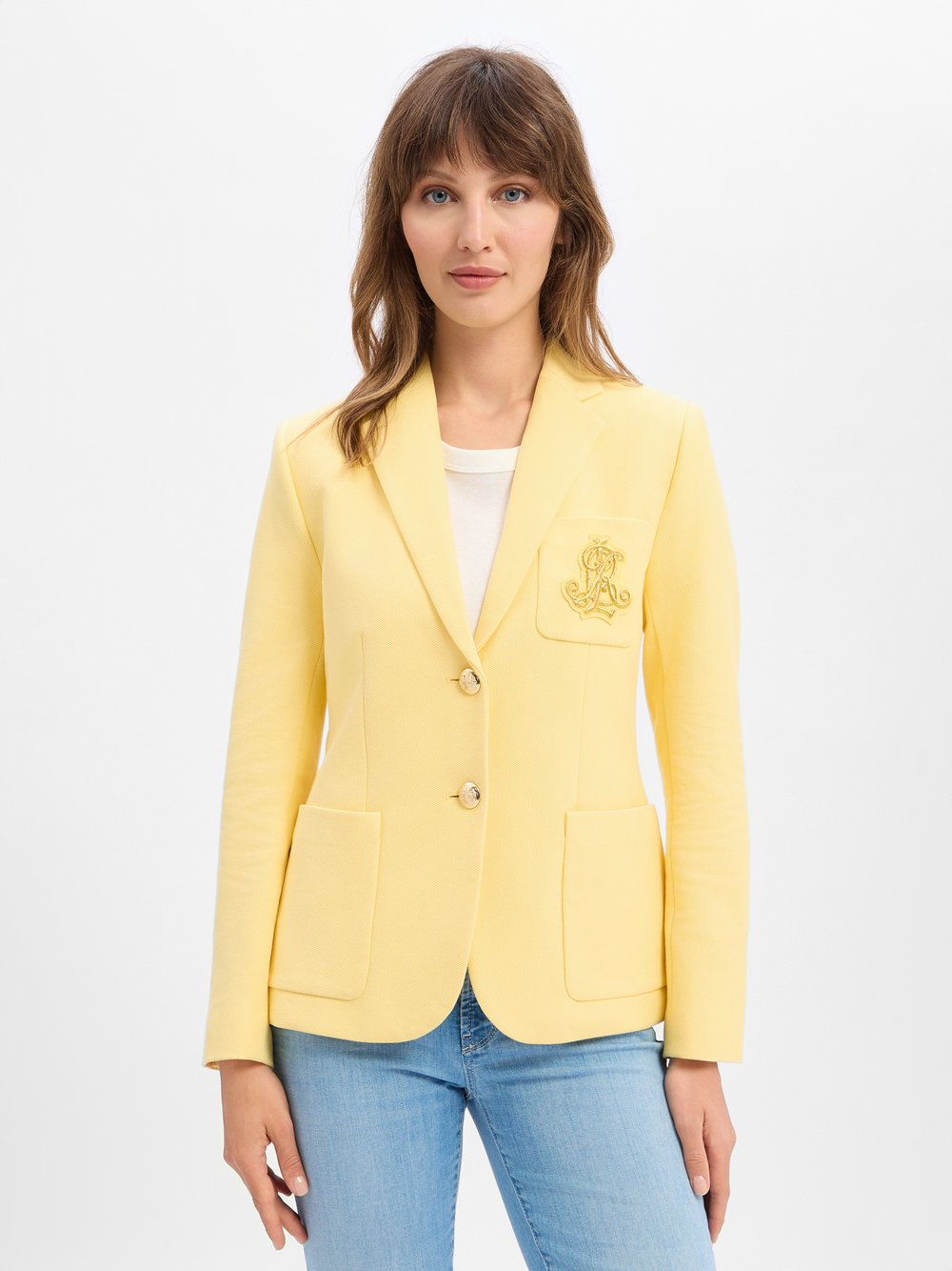 Lauren Ralph Lauren Blezer damski Kobiety Bawełna żółty, S