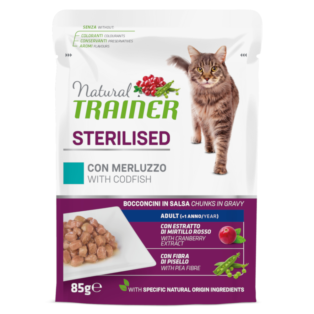 Natural Trainer Adult Sterilised  - Dorsz, 24 x 85 g