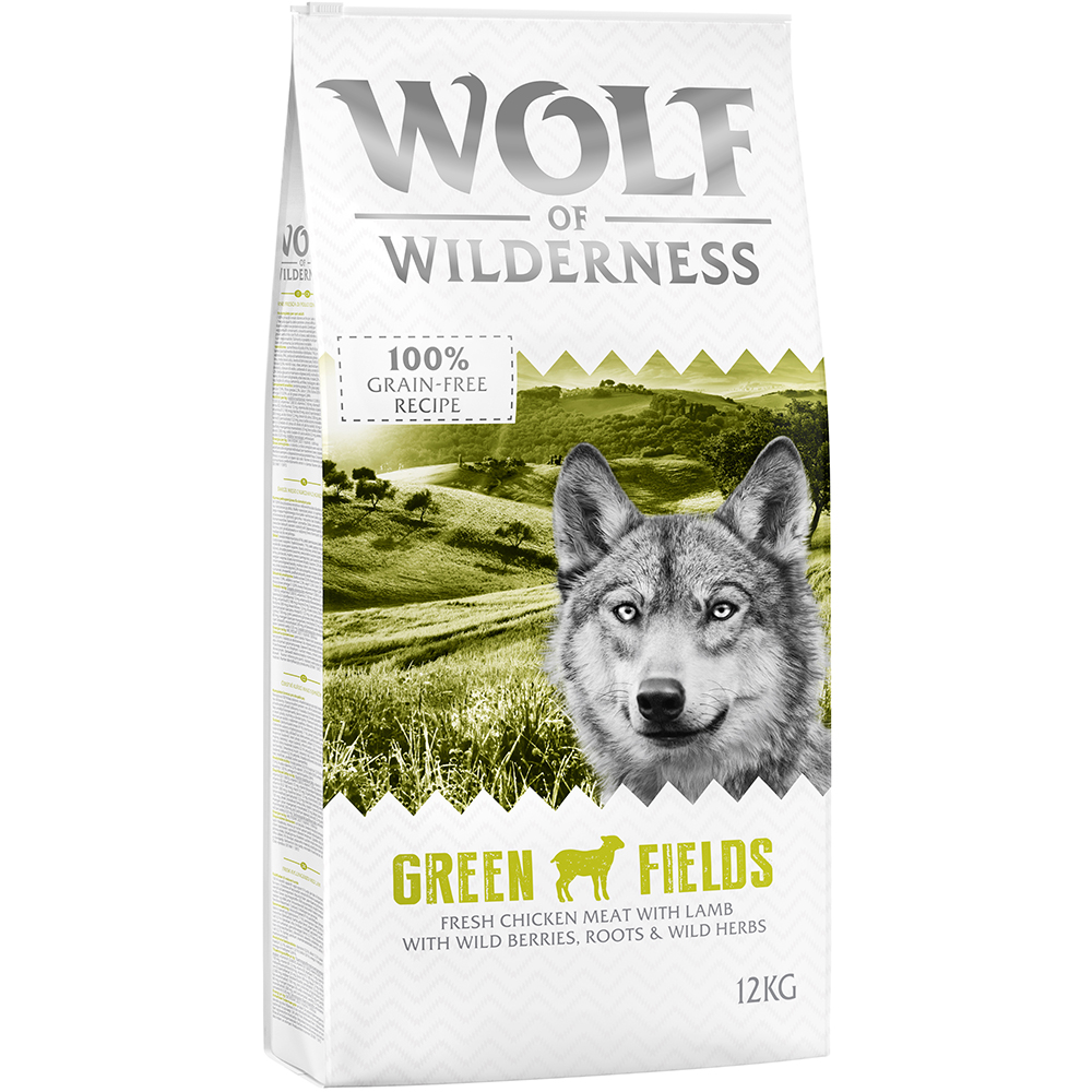 Wolf of Wilderness Adult „Green Fields”, jagnięcina - 2 x 12 kg