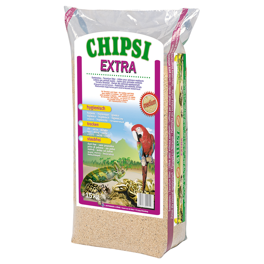 Chipsi Extra podłoże z trocin bukowych - 15 kg, ziarna średnie miniaturka