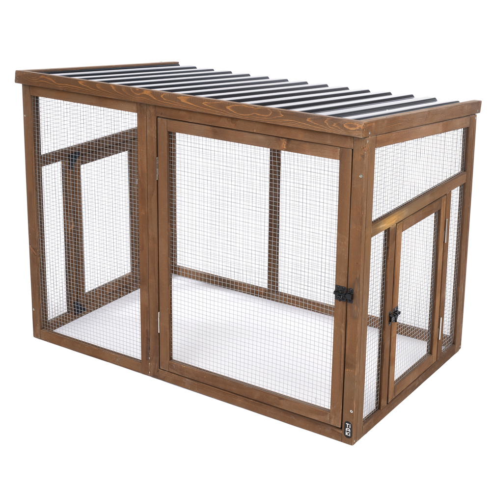 TIAKI domek dla królików - Wybieg do rozbudowy (dł. x szer. x wys.): 116 x 78 x 89,8 cm miniaturka