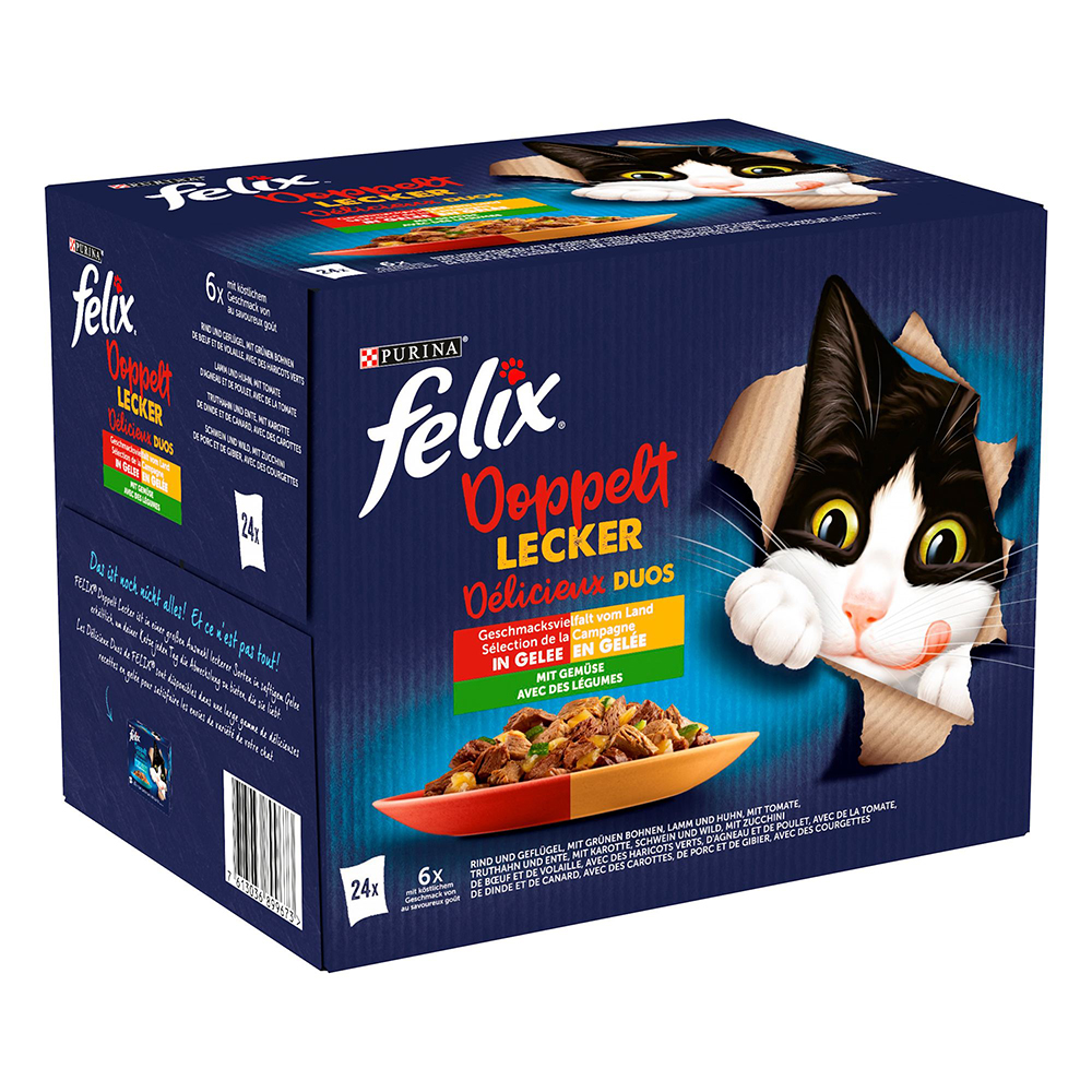 Felix Fantastic 2 smaki, w galarecie, So gut wie es aussieht, 24 x 85 g - Mięsno-warzywny mix