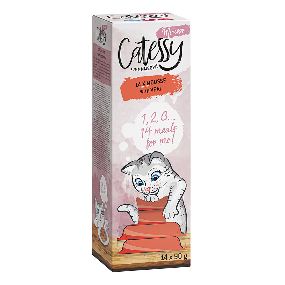 Megapakiet Catessy Mousse w miseczkach, 56 x 90 g - Z cielęciną