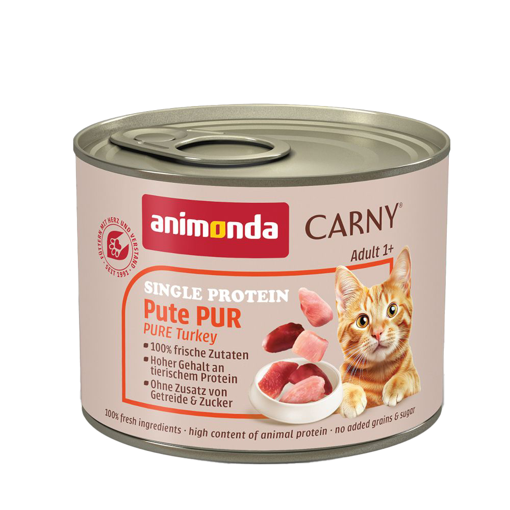 Megapakiet animonda Carny Single Protein Adult, 24 x 200 g - Indyk