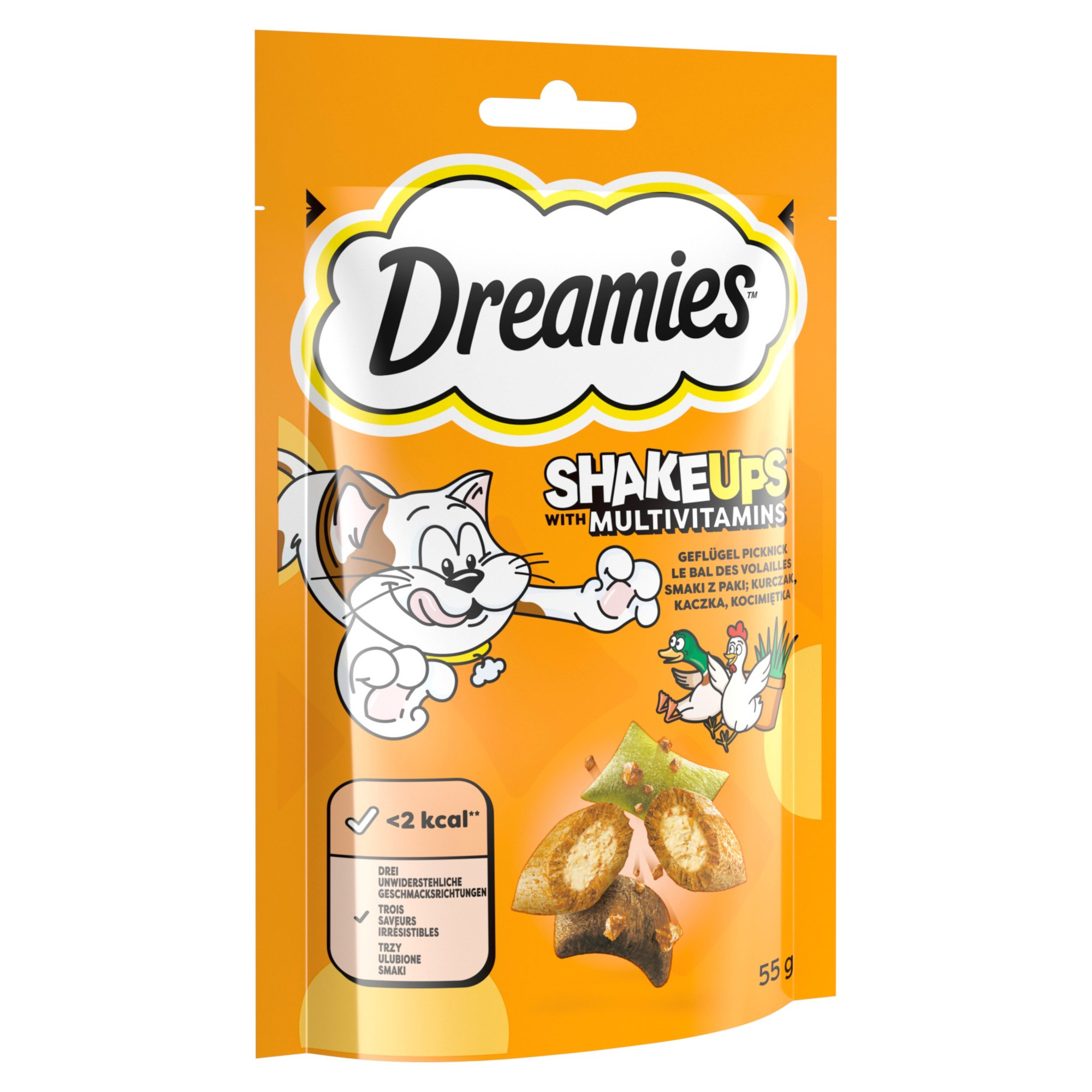 Przekąska Dreamies Shakeups Multivitamins - Piknik drobiowy (6 x 55 g)