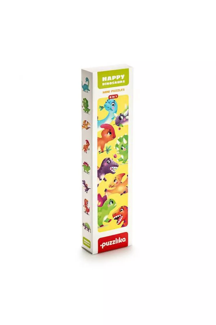 Puzzle szczęśliwe dinozaury