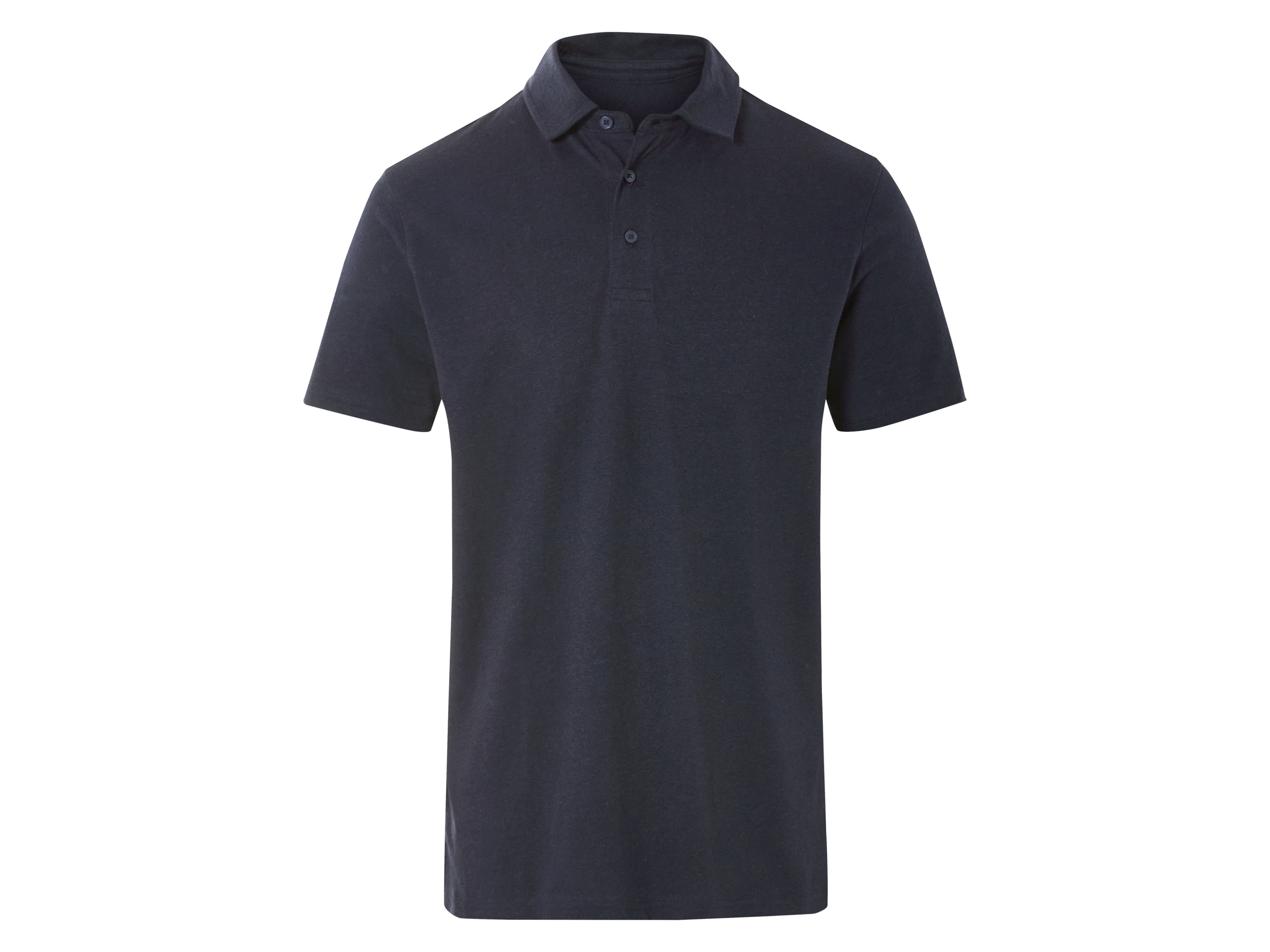 LIVERGY® Koszulka polo męska z lnem i bawełną (Granatowy, XL (56/58)) miniaturka